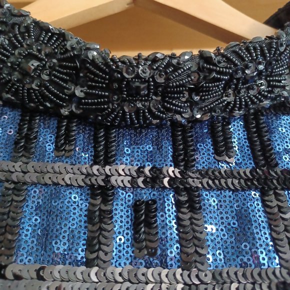 PER SE by Carlisle Blue & Black Cocktail Dress_2 - Picture 3 of 8